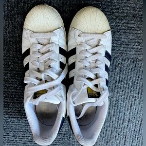 White/black Adidas Superstar